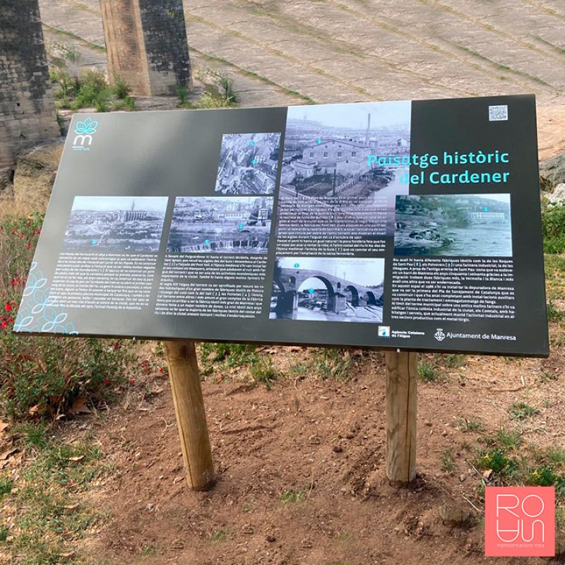 Faristol Fusta per Anella Verda - Senyalització Interpretativa